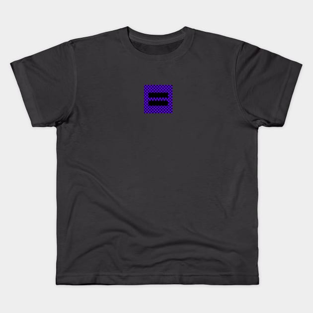 Checkerboard Equality purple Kids T-Shirt by silversurfer2000